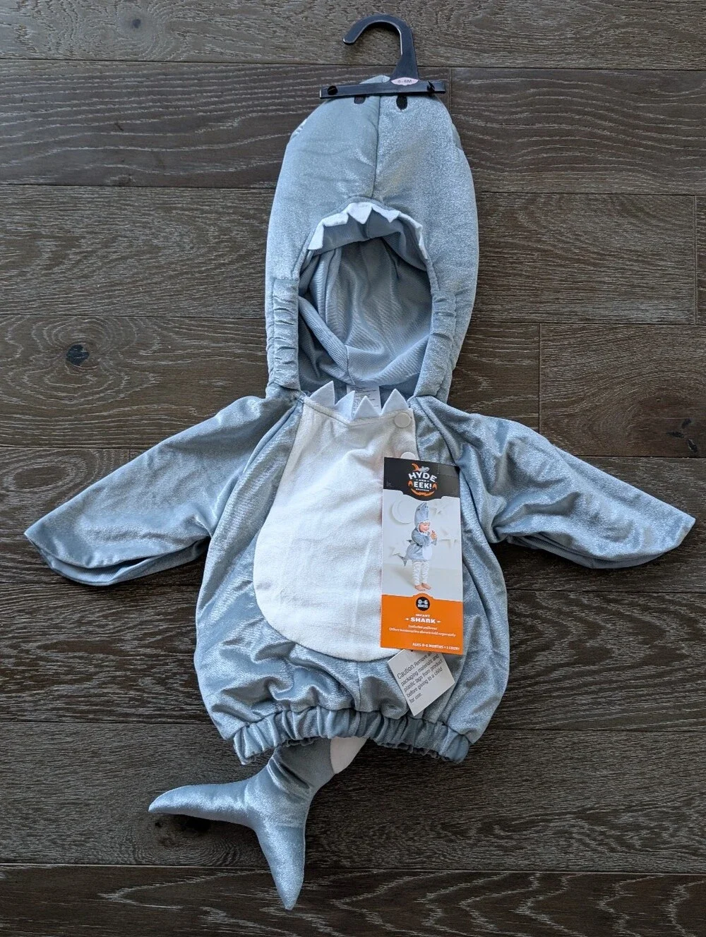 NWT Hyde and EEK! Boutique Infant Shark Halloween Costume Pullover 0-6 Months